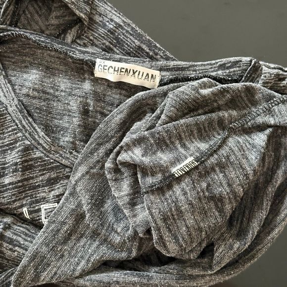 Majestically Awkward Flamingos Charcoal Gray Funny Graphic Muscle Tee Tank Top M - Picture 13 of 13